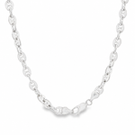 Palladium Silver Flat Mariner Chain 71452