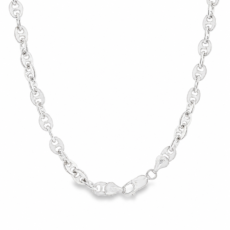 Palladium Silver Flat Mariner Chain 71452