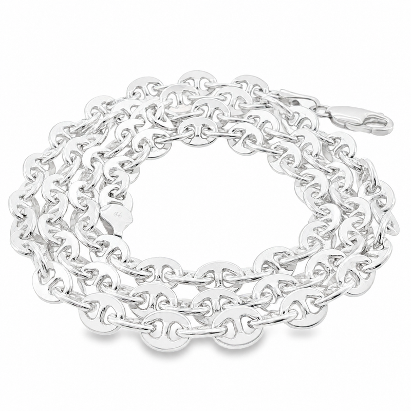 Palladium Silver Flat Mariner Chain 71452