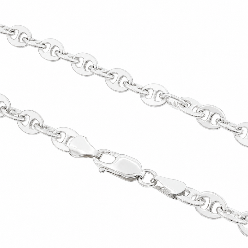 Palladium Silver Flat Mariner Chain 71452