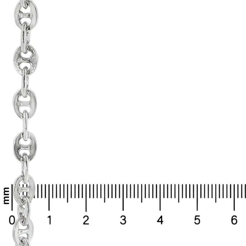 Palladium Silver Flat Mariner Chain 71452