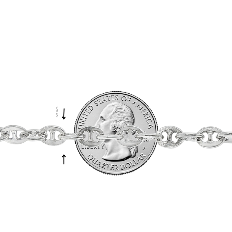Palladium Silver Flat Mariner Chain 71452