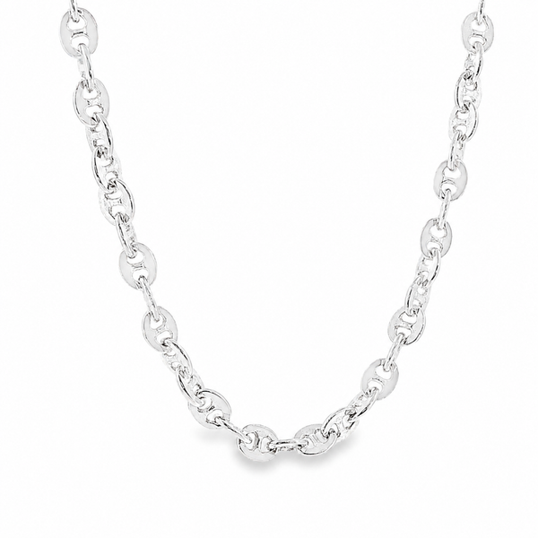 ハンドメイド　クォーツ　シルバー950　13号　Charch jewelry Palladium Silver Flat Mariner Chain | TraxNYC