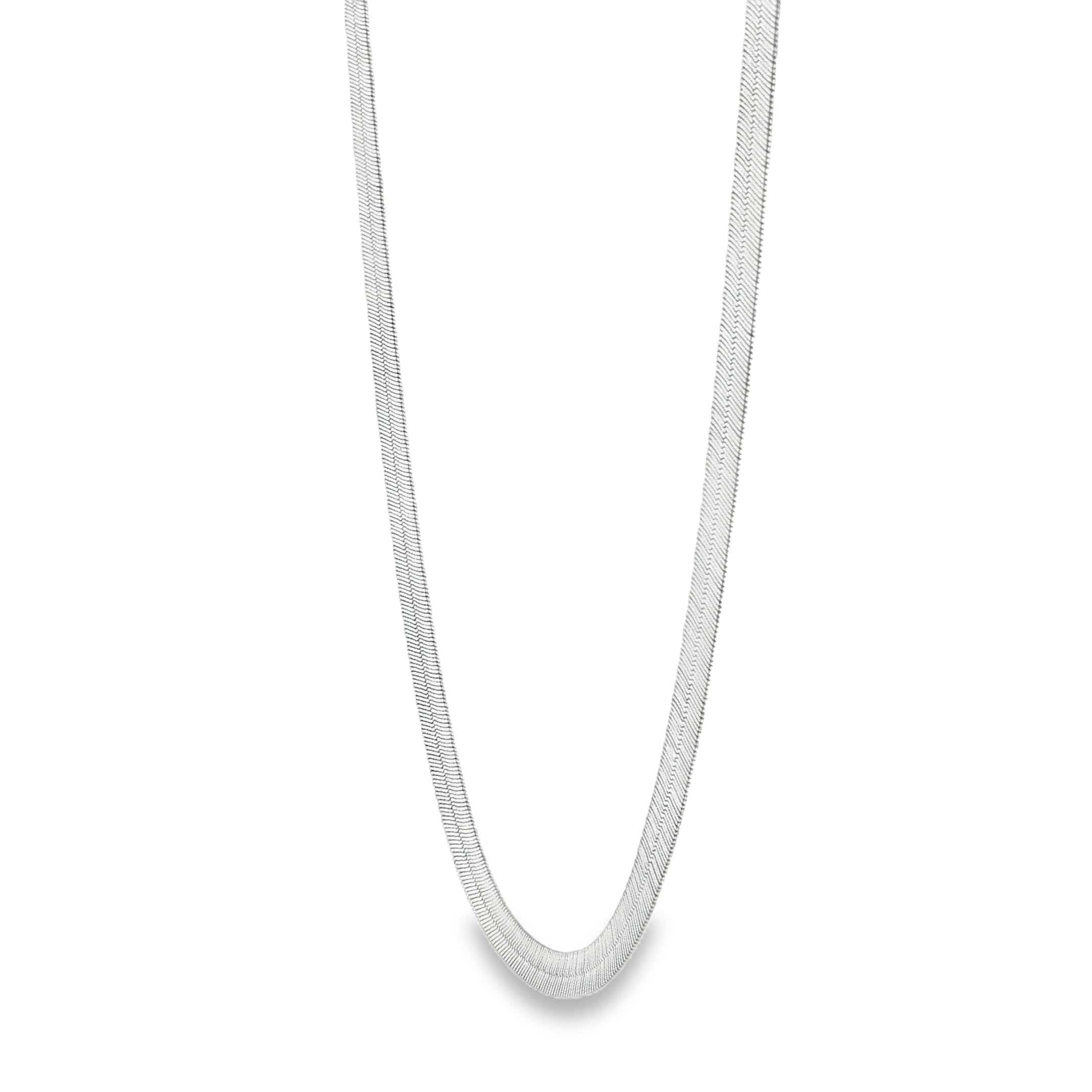 Buy Palladium Silver Herringbone Chain 71454 – TraxNYC