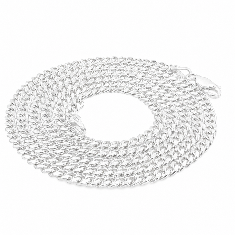 Palladium Silver Miami Cuban Chain 3.2mm 71449