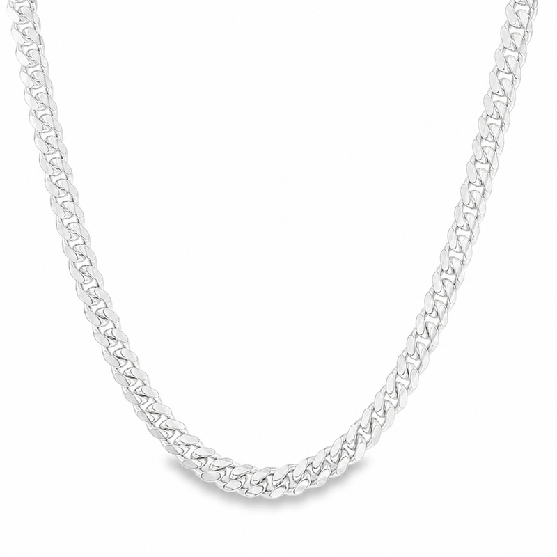 Palladium Silver Miami Cuban Chain 4.9mm 71451