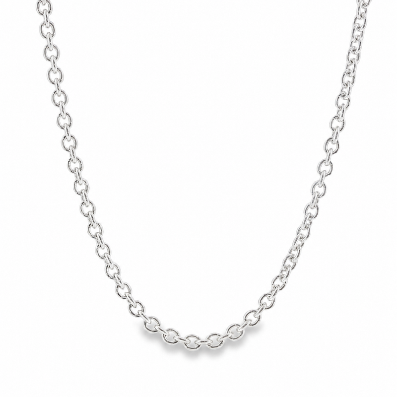 Palladium Silver Rolo Chain 3.6mm 71447