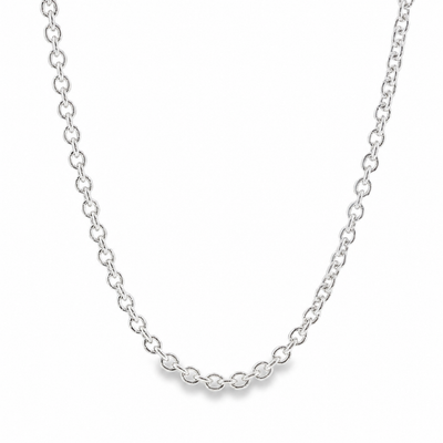 Palladium Silver Rolo Chain 3.6mm