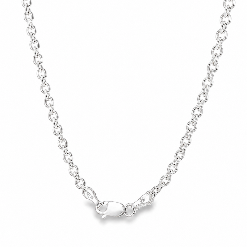 Palladium Silver Rolo Chain 3.6mm 71447