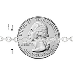 Palladium Silver Rolo Chain 3.6mm 71447