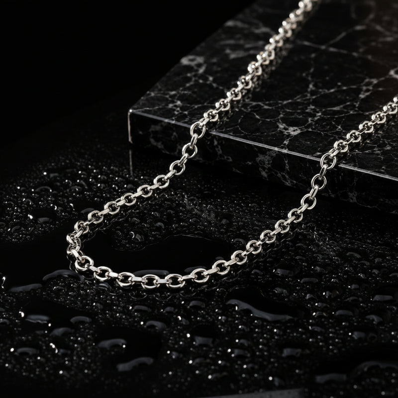 Palladium Silver Rolo Chain 3.6mm 71447
