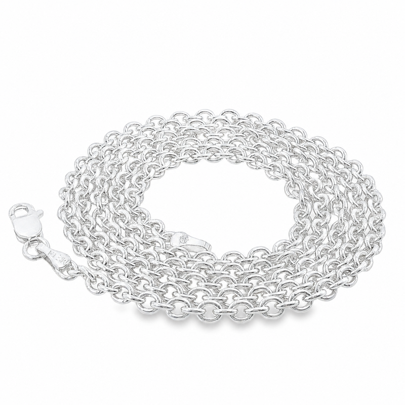 Buy Palladium Silver Rolo Chain 3mm 71446 – TraxNYC