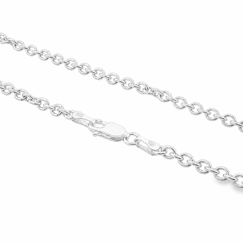 Palladium Silver Rolo Chain 3mm 71446