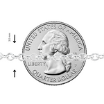 Palladium Silver Rolo Chain 3mm 71446