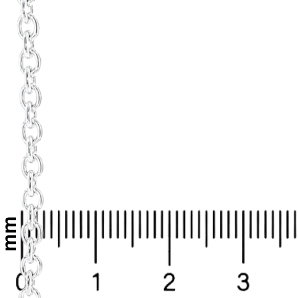 Palladium Silver Rolo Chain 3mm 71446