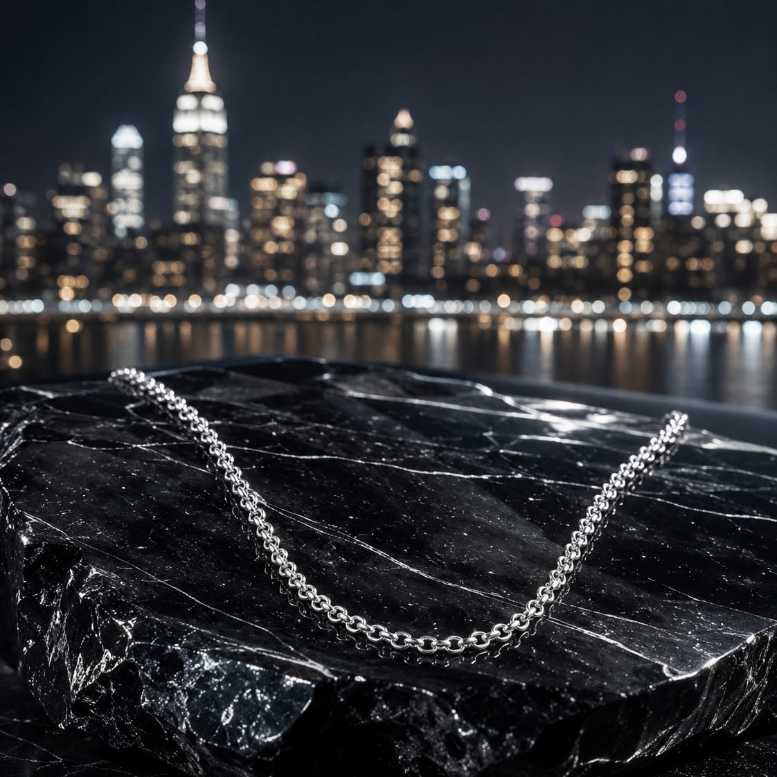 Buy Palladium Silver Rolo Chain 3mm 71446 – TraxNYC