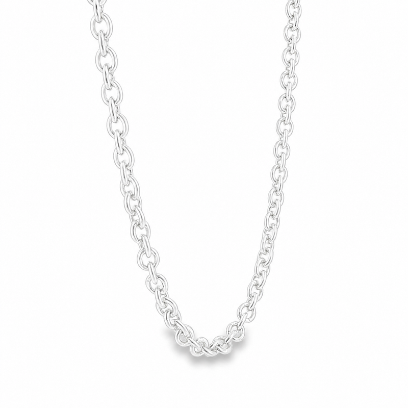 Palladium Silver Rolo Chain 4.5mm 71448