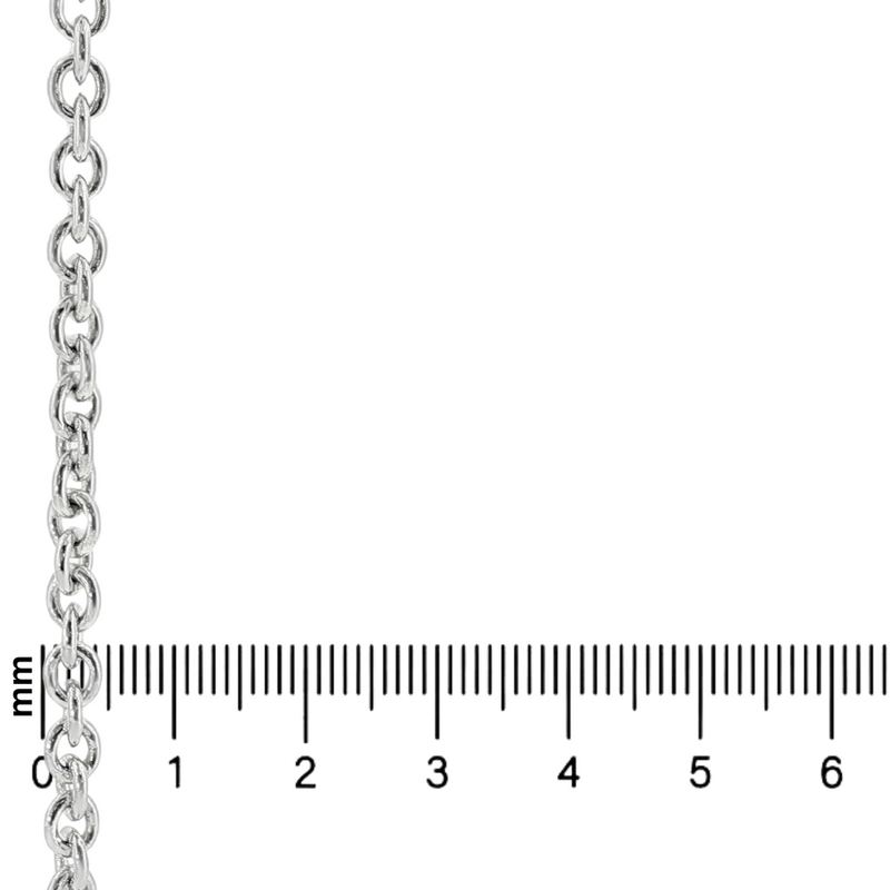 Palladium Silver Rolo Chain 4.5mm 71448