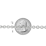 Palladium Silver Rolo Chain 4.5mm 71448