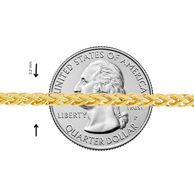 14K Palm Link Bracelet 3mm 71380