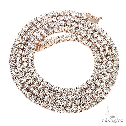 14K Gold tennis chain, 3 mm, photo 3 of 7
