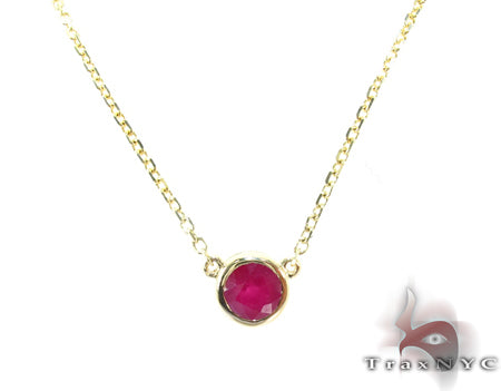 Passion Yellow Gold Ruby Necklace 26704 - Image 1