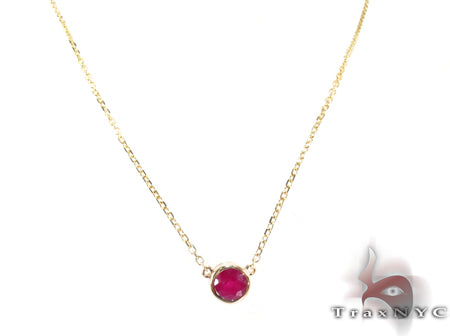 Passion Yellow Gold Ruby Necklace 26704 - Image 6