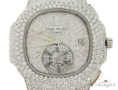 Patek Philippe Nautilus Chronograph Diamond Stainless Steel Watch 58638 - Image 1