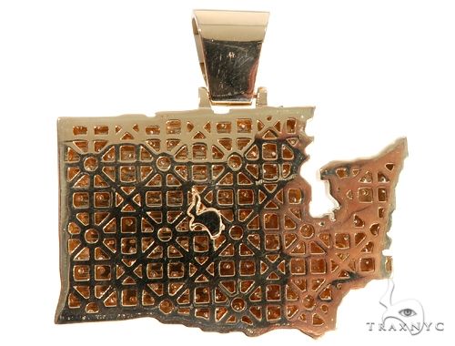 Pave Diamond Custom Seattle Pendant 64016 - Image 3