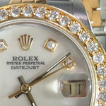 Pave Diamond Datejust Rolex Watch 41588 - Image 4