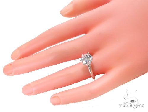 Pave Diamond Engagement Solitaire Ring 44597 - Image 7