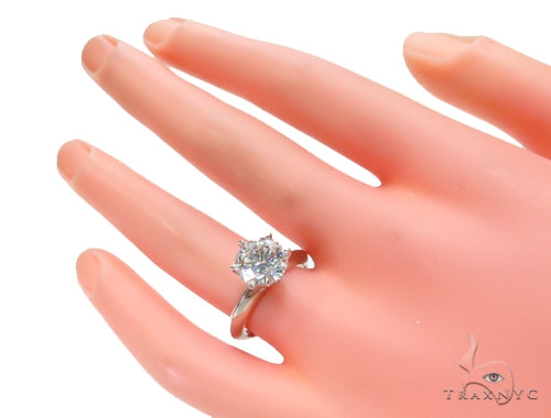 Pave Diamond Engagement Solitaire Ring 44597 - Image 8