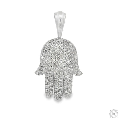 Pave Diamond Hamsa Pendant 70802 - Image 1