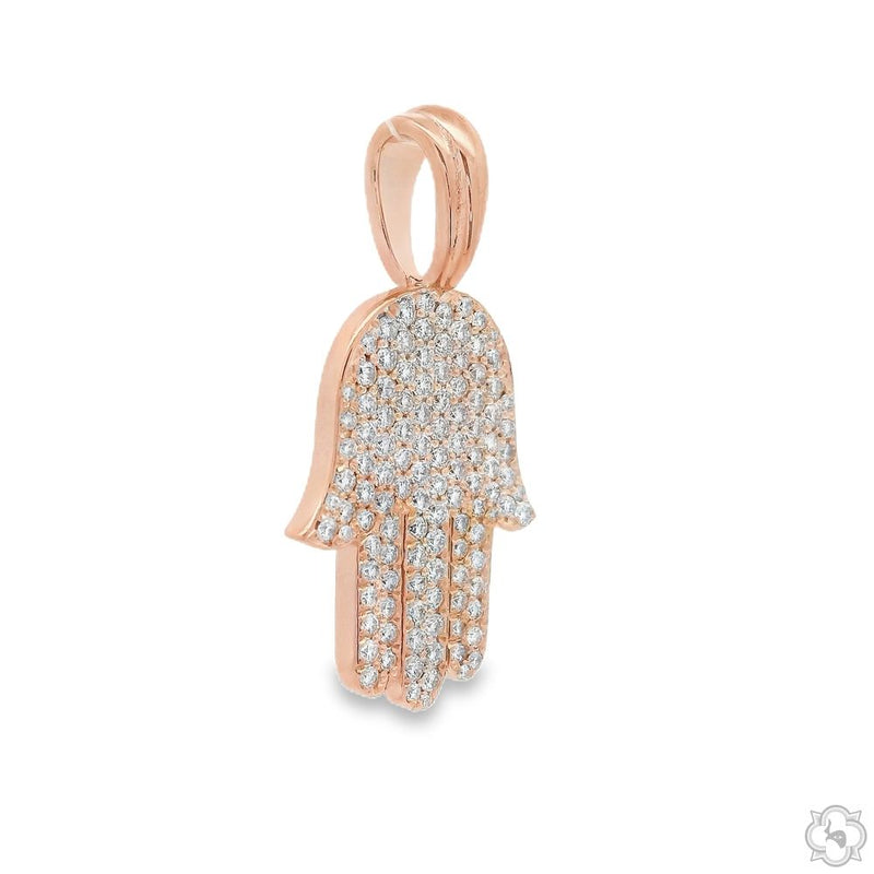 Pave Diamond Hamsa Pendant 70802 - Image 5