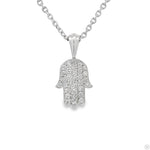 Pave Diamond Hamsa Pendant Set - Small 70801 - Image 1