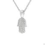 Pave Diamond Hamsa Pendant Set - Small 70801 - Image 3