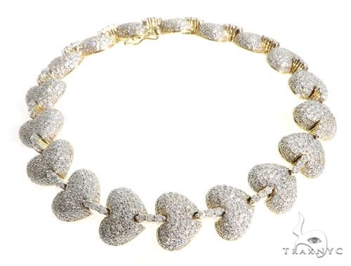 Pave Diamond Heart Bracelet 63931 - Image 1