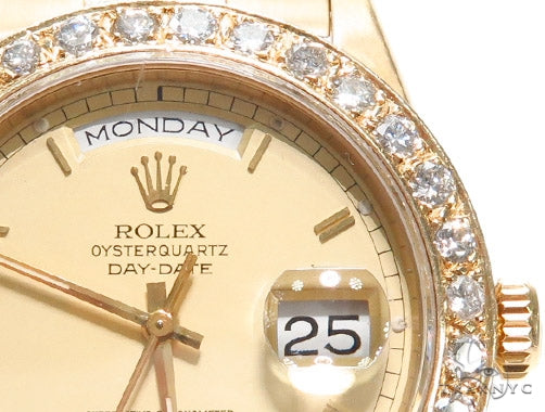 Pave Diamond Rolex Day Date Watch 41412 - Image 3