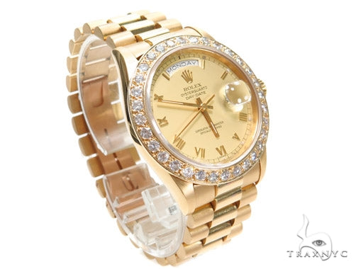 Pave Diamond Rolex Day Date Watch 41412 - Image 4