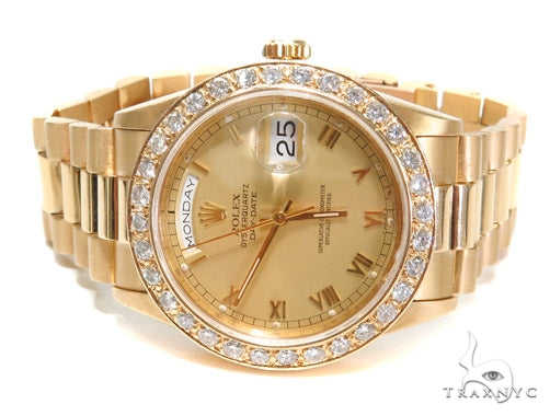 Pave Diamond Rolex Day Date Watch 41412 - Image 5