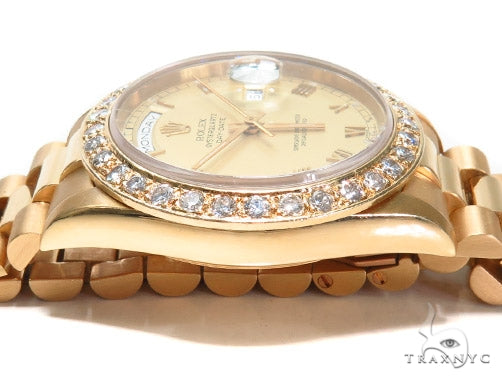 Pave Diamond Rolex Day Date Watch 41412 - Image 7