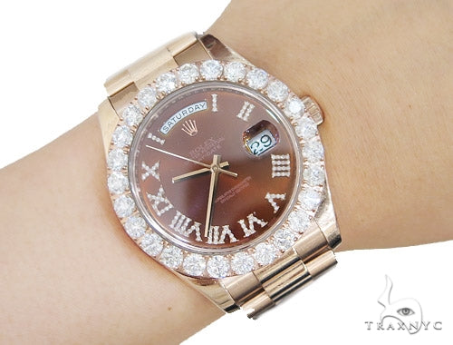 Pave Diamond Rolex Day Date II Watch 42349 - Image 11