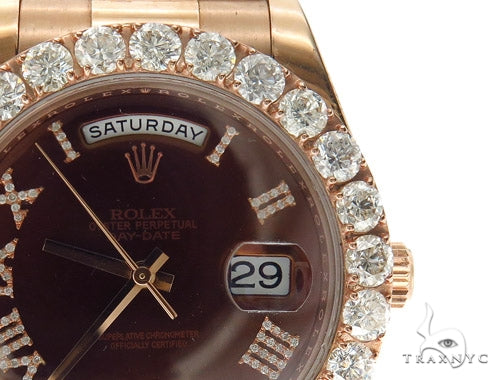 Pave Diamond Rolex Day Date II Watch 42349 - Image 5