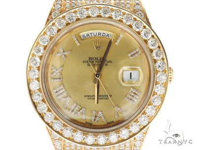Pave Diamond Rolex Day Date Watch 42350 - Image 1