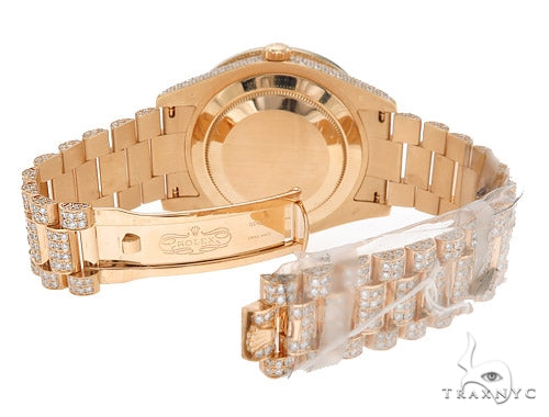 Pave Diamond Rolex Day Date Watch 42350 - Image 11