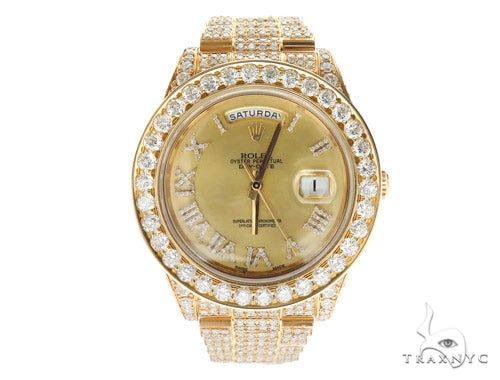 Pave Diamond Rolex Day Date Watch 42350 - Image 2
