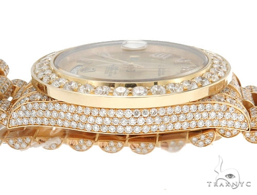 Pave Diamond Rolex Day Date Watch 42350 - Image 6