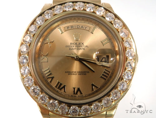 Pave Diamond Rolex Oyster Perpetual Day-Date Watch 49178 - Image 1