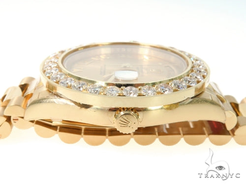 Pave Diamond Rolex Oyster Perpetual Day-Date Watch 49178 - Image 6