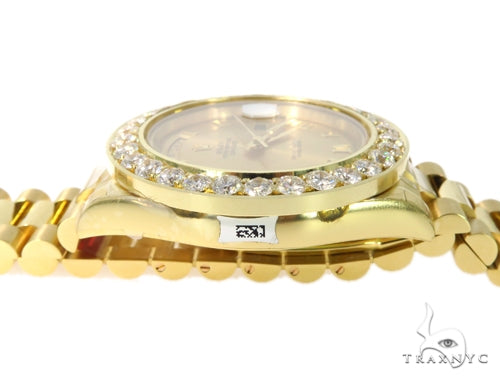 Pave Diamond Rolex Oyster Perpetual Day-Date Watch 49178 - Image 7